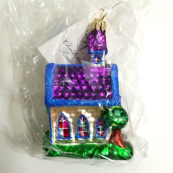 VINTAGE CHRISTOPHER RADKO CHURCH CHRISTMAS ORNAMENT - Picture 1 of 10
